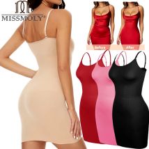 MISSMOLY Womens Shaperwear Slips for Under Dresses Tummy Control Shapewear Full Slip Dress  Body Shaper Under Dress