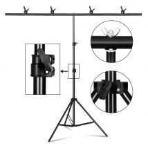 SH 200 cm x 200 cm Fondale a forma di T Supporto per sfondo fotografico per fotografia in studio fotografico Schermo verde Chromakey