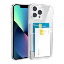 Zwei-Kartenhalter-Telefon-Klarsichthülle für iPhone 16 Pro Max 15 Plus 14 13 Mini 12 11 X XS XR SE 2022 2020 8 Wallet Cover-Zubehör