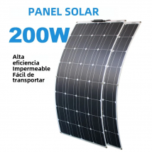 Panel Solar Flexible de 200W para cobertizo de techo de autocaravana, Solar fotovoltaico de 100W, carga de batería de 12V, solución de energía verde portátil