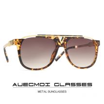 Fashion Brand Designer Oversized Square Sunglasses Women For Men Vintage Mirror Gradient Metal Big Sun Glasses For Male UV400