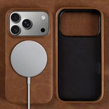 Custodia magnetica per telefono in pelle retrò business di lusso per MagSafe iPhone 17 16 15 14 Plus 13 12 11 Pro Max Cover di ricarica wireless