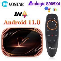 VONTAR X4 Smart TV Box Android 11 4GB 128G 32GB 64GB Amlogic S905X4 Supporto Dual Wifi BT AV1 Lettore multimediale TVBOX 4K 1000M