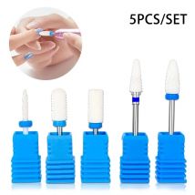 5 sztuk/zestaw ceramiczne wiertła do paznokci wiertarka elektryczna obcinacz do paznokci bity akcesoria do paznokci narzędzia do Manicure narzędzia do Pedicure