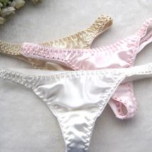 3 pairs in Einer Packung Freies verschiffen frauen Reine Seide Tanga sexy thongs dessous