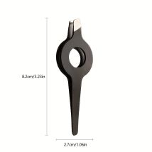 1 Stück Pinzette mit schräger Spitze und Hohlgriff, Edelstahl-Augenbrauen- und Gesichtshaarentfernungswerkzeug, für Männer und Frauen, Edelstahl