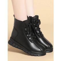 Mom Winter Boots Made Of Natural Wool Warm Snow Boots For Women 2025 New Middle-aged Large Size Non-slip Short Boots For Womn