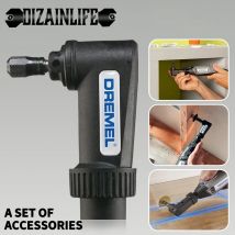 Dremel 575 rechtwinkliger Befestigungskonverter für Zubehör, Drehwerkzeuge, passend für Dremel 4000 3000 8200 275 Elektroschleifer-Set