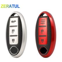 Leder TPU Shell Auto Schlüssel hülle Fall für Nissan Qashqai J10 J11 X-Trail T31 T32 Kicks Tiida Pathfinder Murano Note Juke Infiniti