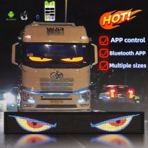 New LED Sign Car Scrolling Advertising DIY App Multilingual Logo Panel Custom Pattern Animation Programmable Truck Eyes Display