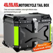 45L,55L,65L Scatola superiore universale per moto Scatola di coda in alluminio Baule per moto Custodia per bagagli posteriore Cassetta degli attrezzi superiore per moto impermeabile