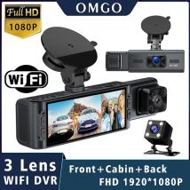 Wifi 3 Objektiv Auto DVR 1080P Dash Kamera Drei Kanal Dashcam Fahrzeug Video Dash Cam Stick Recorder Innen Mini dvrs Black Box
