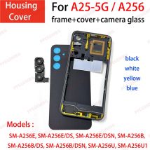 A256 A25 5G Für Samsung Galaxy A25 SM-A256 Batterie Fall Gehäuse Chassis Mittleren Rahmen Zurück Abdeckung Panel + Kamera objektiv Reparatur Teile