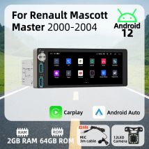 Wireless Carplay Autoradio 6.86 "1Din Radio Android Car Multimedia per Renault Mascott Master 2000-2004 Unità principale Navigazione GPS