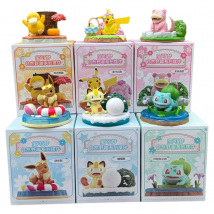 Original Pokemon Natural Fun Psyduck Pikachu Eevee Meowth Bulbasaur Slowpoke Anime Action Figures PVC Toys Kawaii Doll Gift