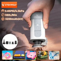 ETENWOLF AIR 2 pro Elektrische Luftpumpe 3200 mAh Schlauchboote 2X Schnelleres Aufblasen und Deflation für Luftmatratzen-Schlafunterlagen
