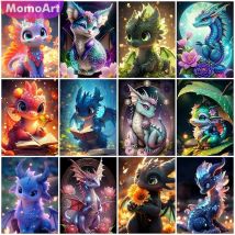 Momoart DIY Diamant Malerei Dinosaurier Tier Kreuz stich Kits Mosaik Drachen Neuankömmling Stickerei Cartoon handgemachtes Geschenk
