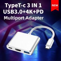 USB C Hub auf 4K HDMI-kompatible USB 3.0 Typ C PD Ladestation für MacBook iPad Samsung S20 Dex HDTV Projektor PC USB