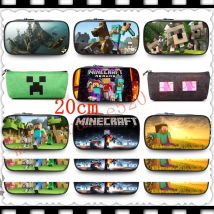 Heißer Verkauf zum Rock-Bottom-Preis 10 Stile Minecrafte Federmäppchen für My World Ovales Federmäppchen PU/Stoff Studentenbedarf MC Toys