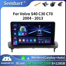 Android 16 Carplay DSP WIFI + 4G Radio de coche reproductor Multimedia para Volvo S40 C30 C70 2 MS 2004-2013 Autoradio estéreo 2din unidad principal