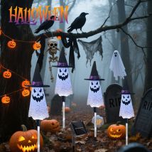 4 stücke Halloween Pathway Lichter Tanz Geist Gehweg Lichter Marker Lichter LED Spooky Pfad Lichter Für Yard Party Outdoor Dekoration