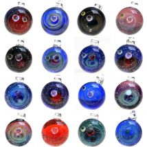 Neue Lampwork Perlen 1PCS Durchmesser 21MM Runde Fantastische Sternenhimmel Milchstraße Form Hand Made Glas Anhänger DIY schmuck Machen