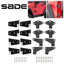 4-türige Scharnier-Montages ätze ersetzen 55395386ab 55395387ab 55395385ac 55395384ac für 2012-2016 Jeep JK Wrangler innen und außen