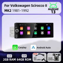 Carplay Android Car Multimedia 1 Din Radio per VW Volkswagen Scirocco 2 II Mk2 1981-1992 6.86 "Schermo Stereo unità principale Autoradio