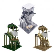 World War 2 WW2 Army Military Soldiers SWAT Police Observation Tower Model Building Blocks Bricks Toys For Kids Gift