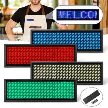 LED Bluetooth Digital Abzeichen Insignia DIY Programmier bares Scrolling Message Board LED-Display HD Text Ziffern Muster Namensschild