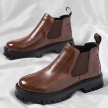 Neue Männer klassische Retro Chelsea Stiefel Männer Mode Leder Stiefeletten Männer Business britischen Stil kurze Stiefel High-Top-Freizeit schuhe