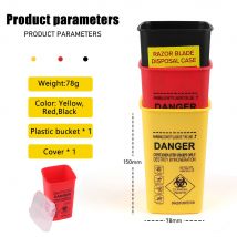 1 PC Tattoo Kunststoff Scharfe Werkzeug Sammlung Eimer, Nadel Handhabung Scharfe Werkzeug Klinge, Augenbraue Trimmer Fragment Lagerung Box