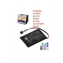 GPS, Navigator Battery For TomTom Go 510 4FA50 Go 520 Go 520 WIFI VIA 62 AHA11110004 AT6 P5 P6