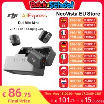 DJI Mic Mini-micrófono inalámbrico con cancelación de ruido inteligente, dispositivo de Audio de alta calidad, 2 TX + 1 RX + estuche de carga, envío a la UE