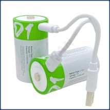 D-GRÖSSE 1,5 V 12000 mWh wiederaufladbarer Akku LR20 USB-Lade-Li-Ionen-Akkus für Erdgas, Gasherd, Haushaltswarmwasserbereiter