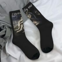 Buchstäblich ich Wolf Socken lustige Meme Thema Harajuku Strümpfe Paar hochwertige Outdoor-Socken Herbst Muster rutsch feste Socken