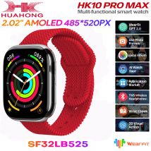 2025 Smart Watch HK10ProMax Serie 10 Frequenza cardiaca Pressione sanguigna Chiamata BT Musica locale 2.02 "AMOLED Gravità Quadrante Menu 3D Bussola