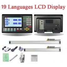 19 lingue 3 assi LCD DRO 2 assi LCD DRO SET lettura digitale con 2/3 pezzi 50-1000mm scala lineare codificatore righello per tornio fresatura