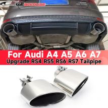 Für Audi A3 A4 A5 A6 A7 S4 S5 S6 S7 Upgrade RS3 RS4 RS5 RS6 RS7 Endrohr Edelstahl Endrohr Schalldämpfer Auspuffrohr