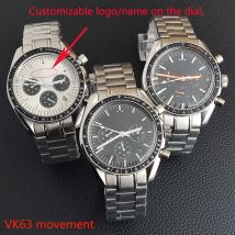 Japanische Quarzuhr vk63 Gehäuse Fall Panda Zifferblatt vk63 Uhrwerk Chronograph elektronische Multifunktion