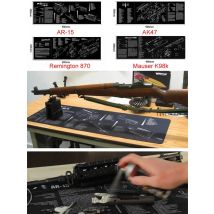 Gun Cleaning Rubber Mat Mouse Pad AR15 AK47 Remington 870 GLK GEN4 GEN 5 CZ-75 Punisher P220 P226 P229 Beret 92 1911 3D