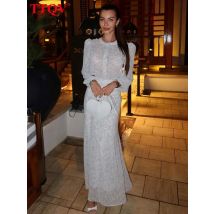 TTQV Fashion Loose Print Women's Two Pieces Set 2025 Elegant Long Sleeve Crop Shirt With High Waist Long Skirt Set Female