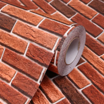 Roter Ziegelstein, feuchtigkeitsbeständig, wasserdicht, Renovierungsaufkleber, PVC, selbstklebende Raumdekoration, Schlafzimmer, Arbeitszimmer, Hintergrund, Wandtapete