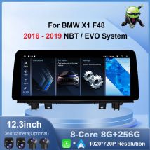 Navegación GPS para BMW X1 F48 NBT EVO System 2016 - 2019 Radio de coche reproductor de vídeo Android 14 Carplay WIFI DSP estéreo pantalla de 12,3"