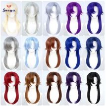 Snoya Versatile Long Synthetic Wolf Tail Cosplay Wig Suitable for Cosplay Parties Halloween Gaming And Anime Red Purple Yellow