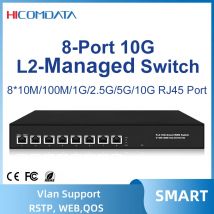 HICOMDATA L2-/L3 8 Ports 10g Switch Ethernet 10 GB Internet Desktop Network Managed Switch für Kameras