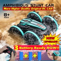 Amfibia RC Samochód zdalnie sterowany Samochód kaskaderski Dwustronne Flip Radio 4WD Drift Off Road Zabawki na zewnątrz dla chłopca Prezent dla dzieci