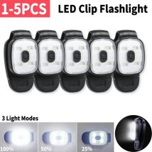 Torcia a clip a LED 3 modalità di illuminazione Lampada a clip a LED ricaricabile tramite USB Avvertimento di sicurezza Luci da corsa per la pesca notturna ﻿