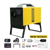 Ogrzewacz samochodowy 8kW 12V&24V, ogrzewacz postojowy na olej napędowy z monitorem LCD i pilotem, uchwyt montażowy, ogrzewacz na olej napędowy do domu, pojazdu, garażu