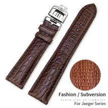 20mm 19mm 21mm 22mm echtes Krokodilleder American Alligator Armband für Jaeger LeCoultre Master Control braunes Uhrenarmband